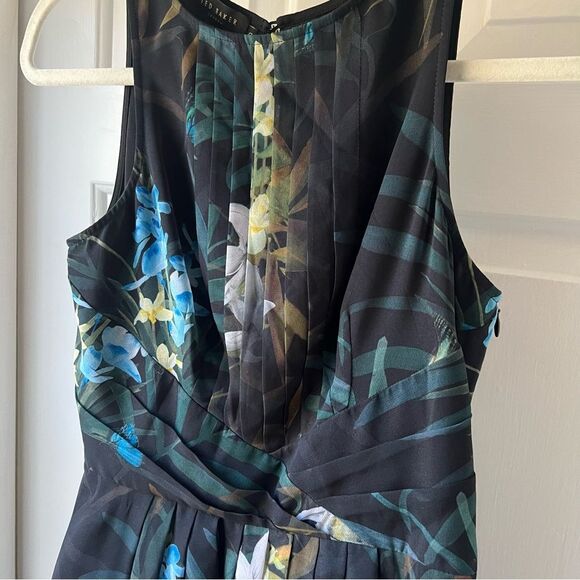 Ted Baker Loua Twilight Floral Fitted Dress 2 - Picture 2 of 7